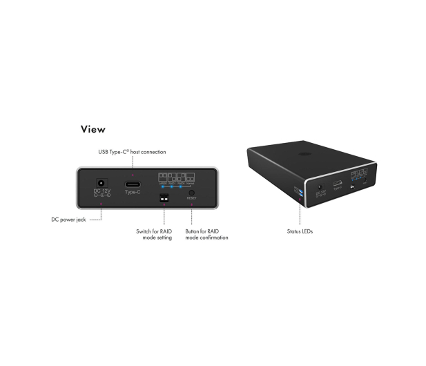 ICY BOX  USB 3.2 Gen 2 - RAID - 2x HDD/SSD - 1179874 - zdjęcie 4